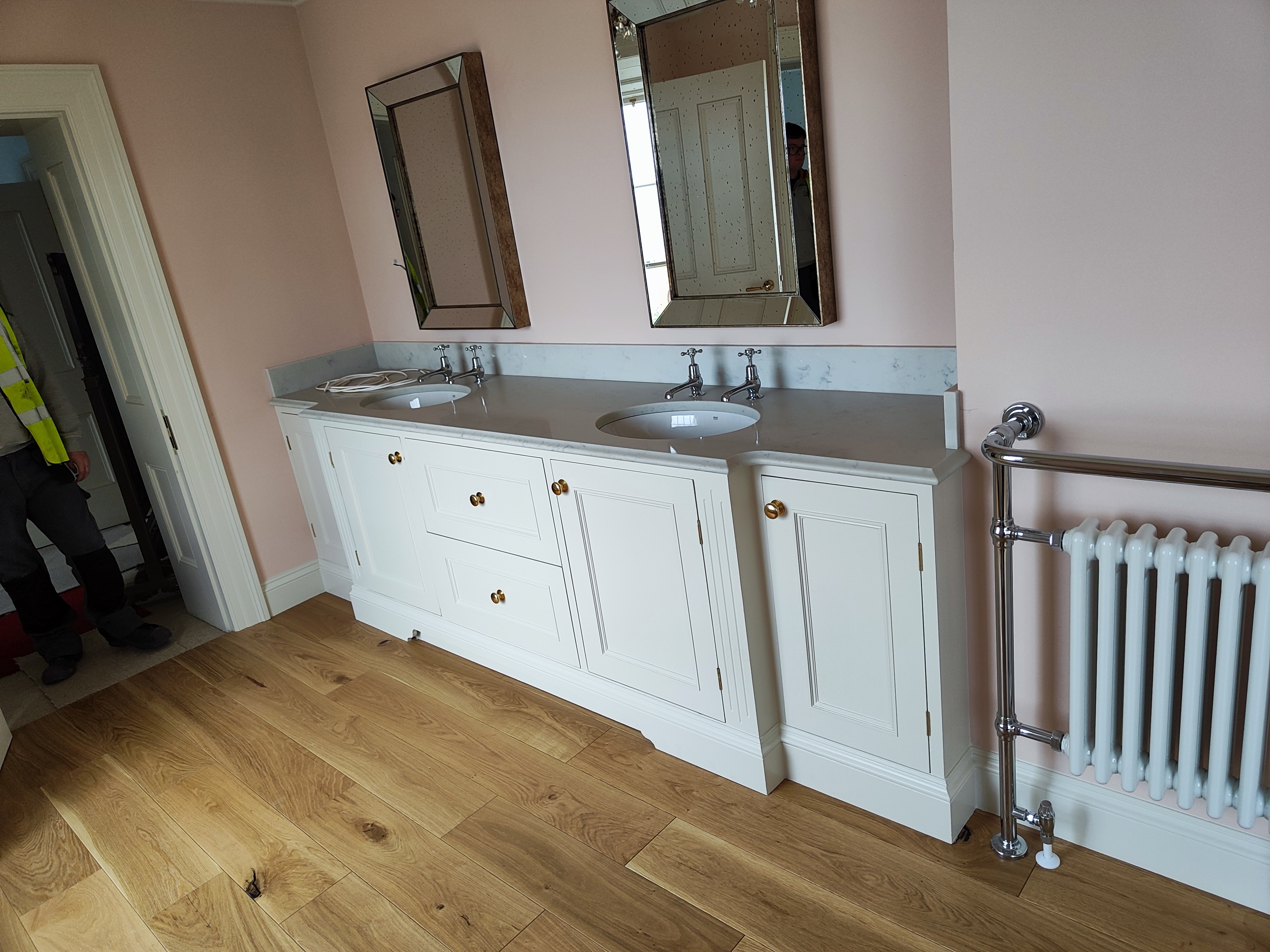 Bathroom storage solutions with custom cabinetry